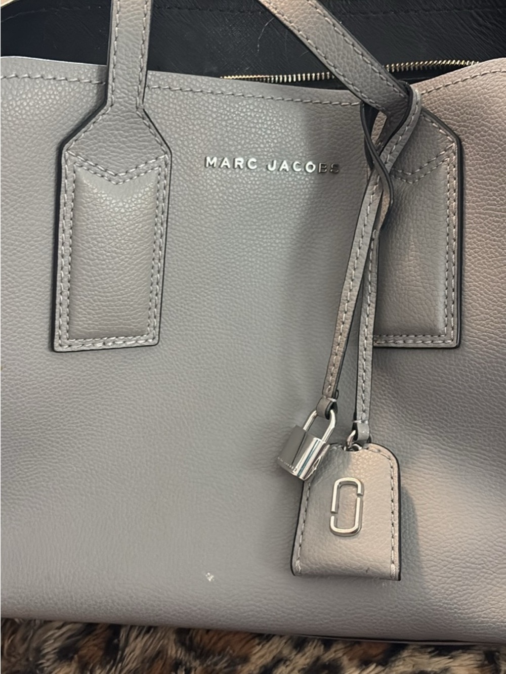Marc Jacobs Gray Leather Tote - Picture 2 of 5